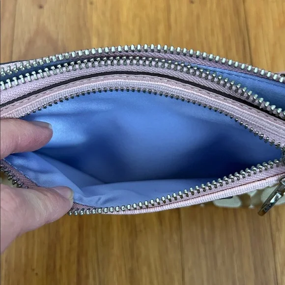 Coach Blush and Beige Signature Wristlet - Picture 5 of 5